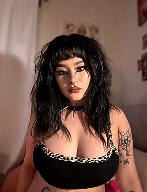 do you wanna finish on my goth boobs?'